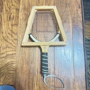 VTG 70s Sportcraft IRA Approved Wooden Racquetball Racquet with Wood Press Japan